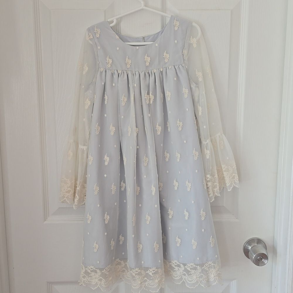 Laura Ashley of London Girls Lace Dress - Picture 2 of 11